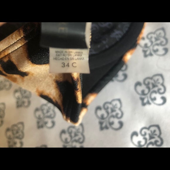 VS strapless padded leopard cheetah animal print bikini top. 34C - Picture 3 of 3